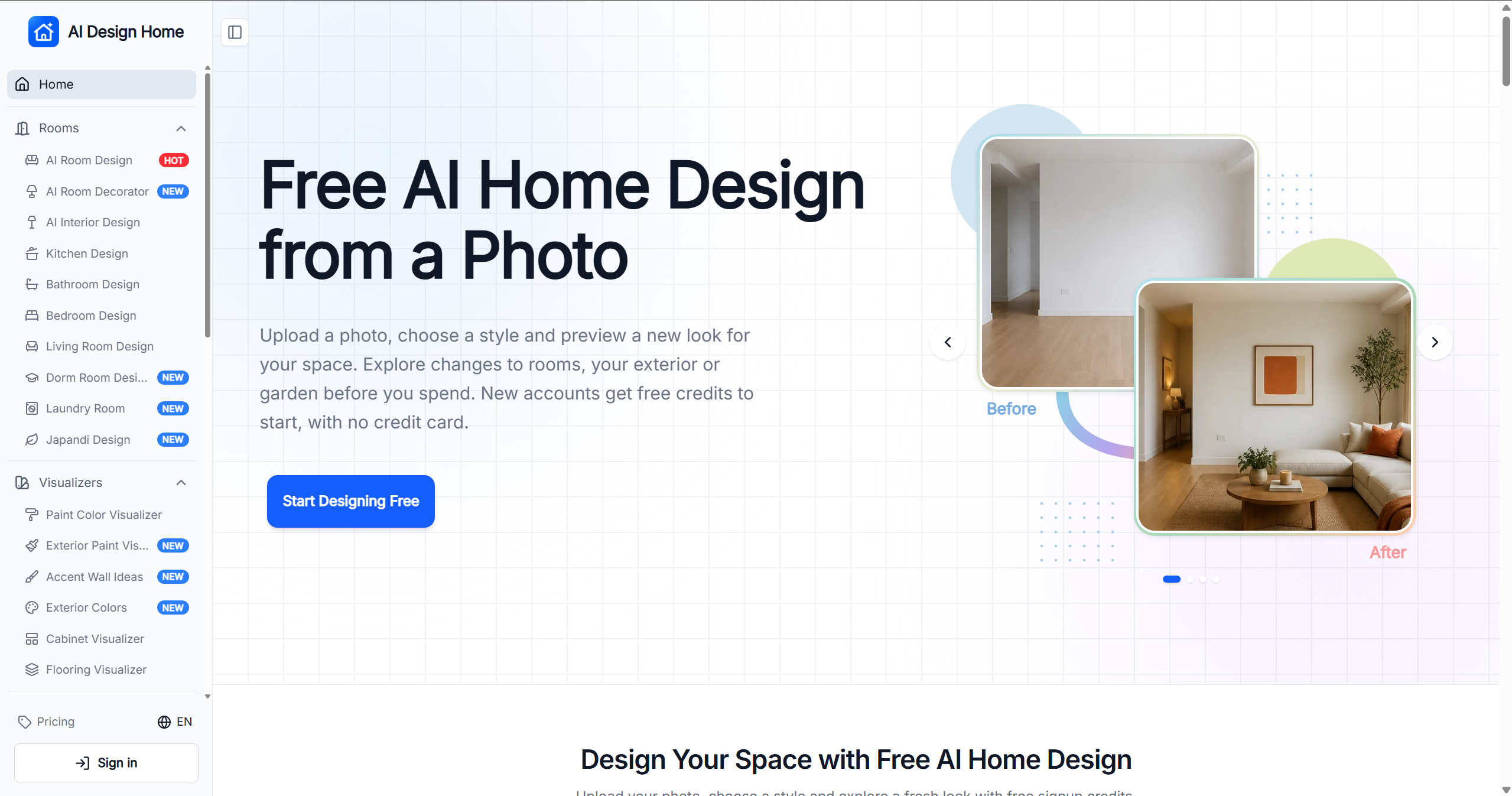 AI DESIGN HOME screenshot