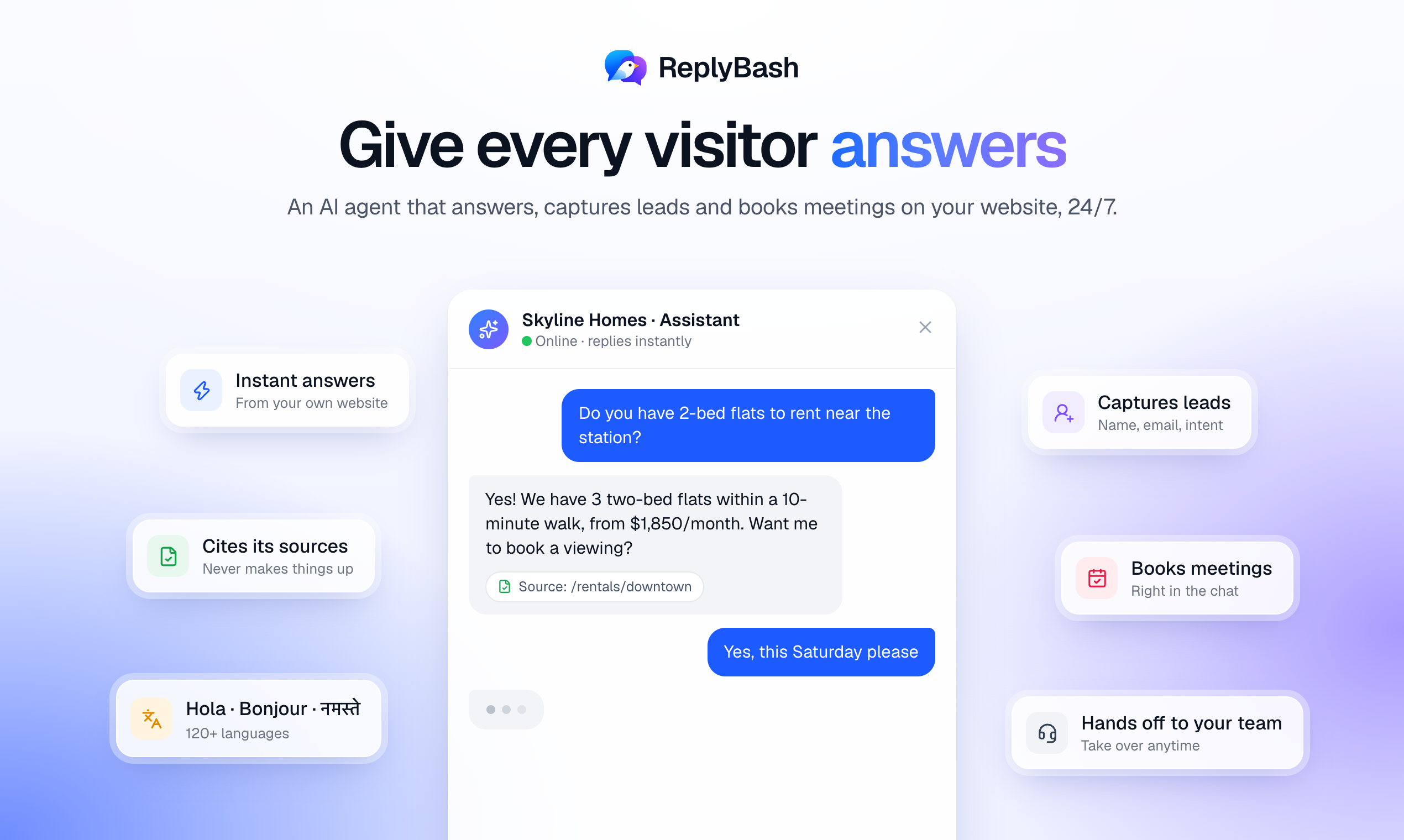 ReplyBash screenshot