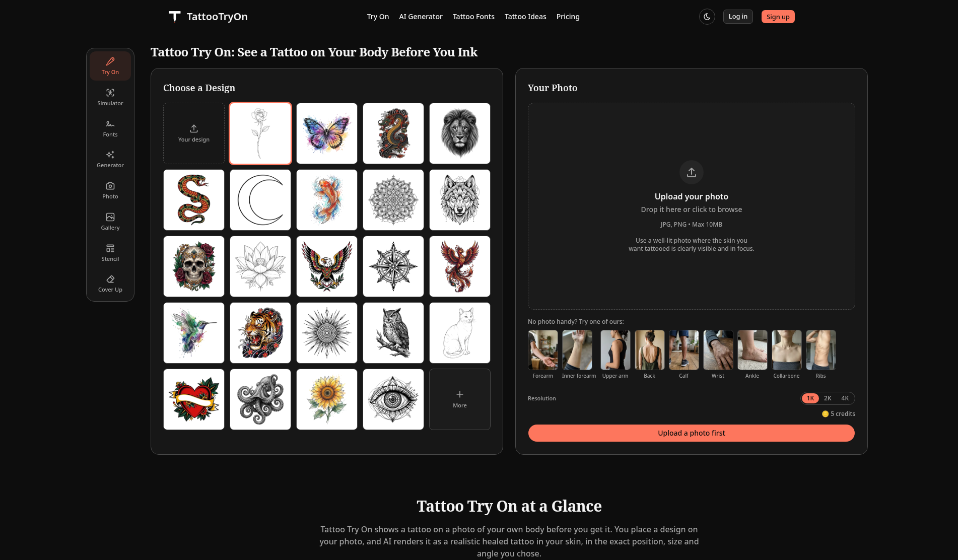 TattooTryOn screenshot