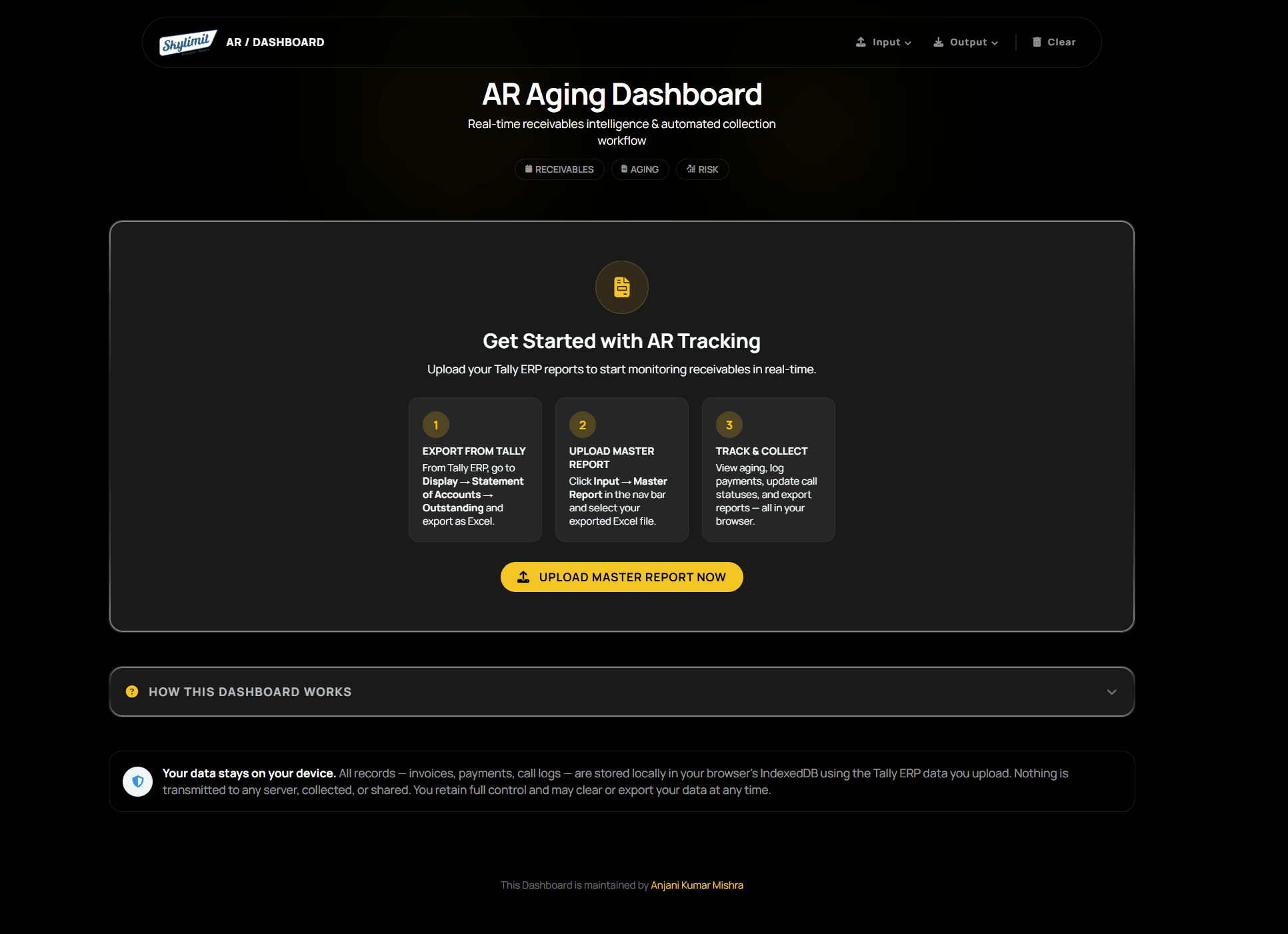 SkyLimit AR Aging Dashboard