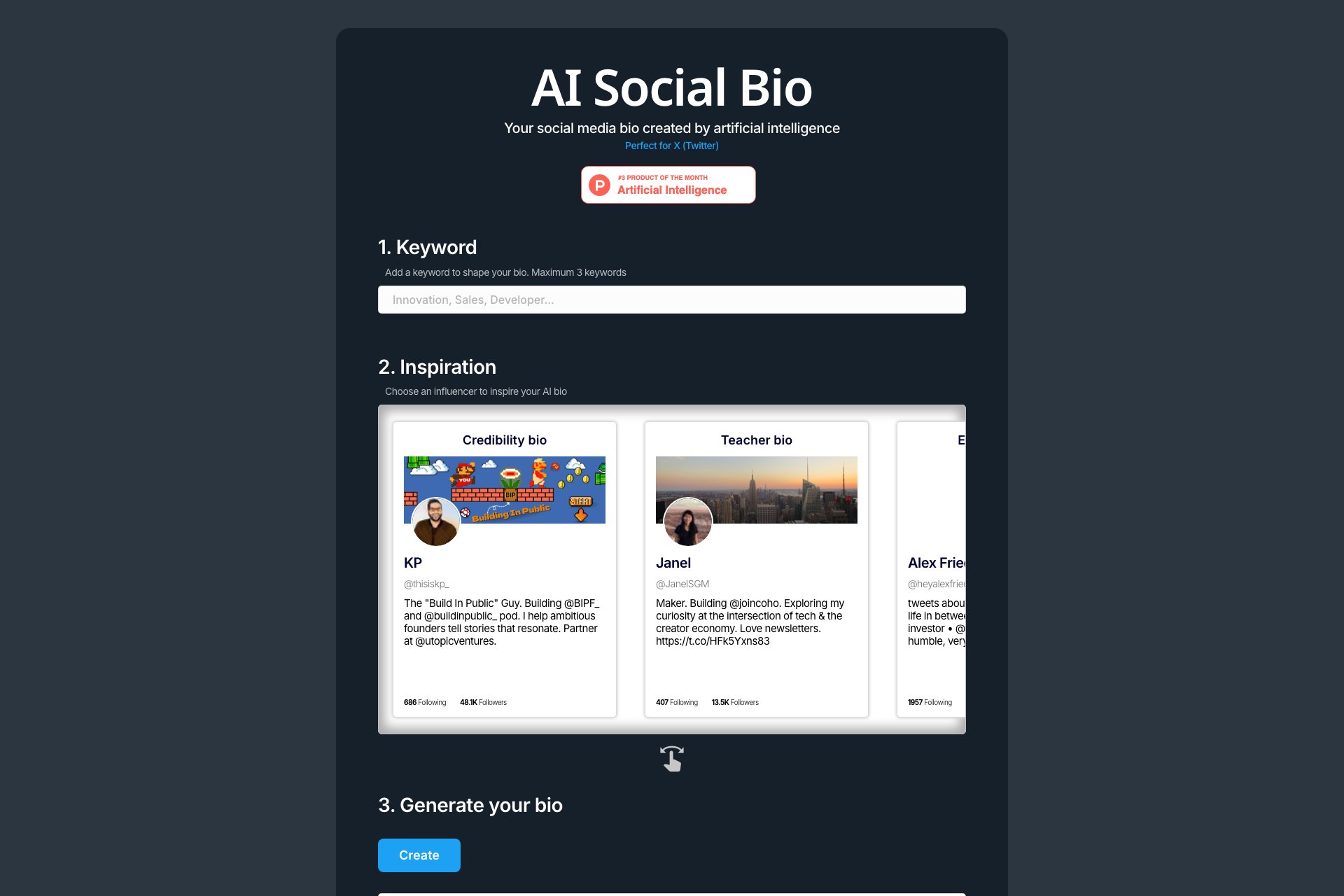 AI Social Bio