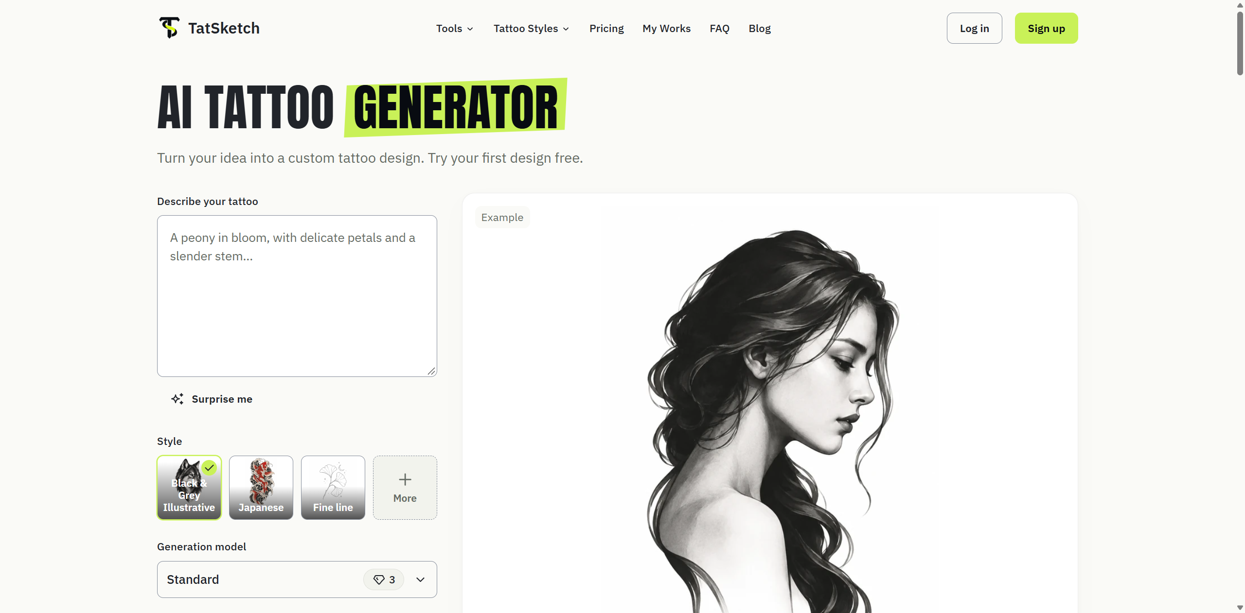TatSketch screenshot