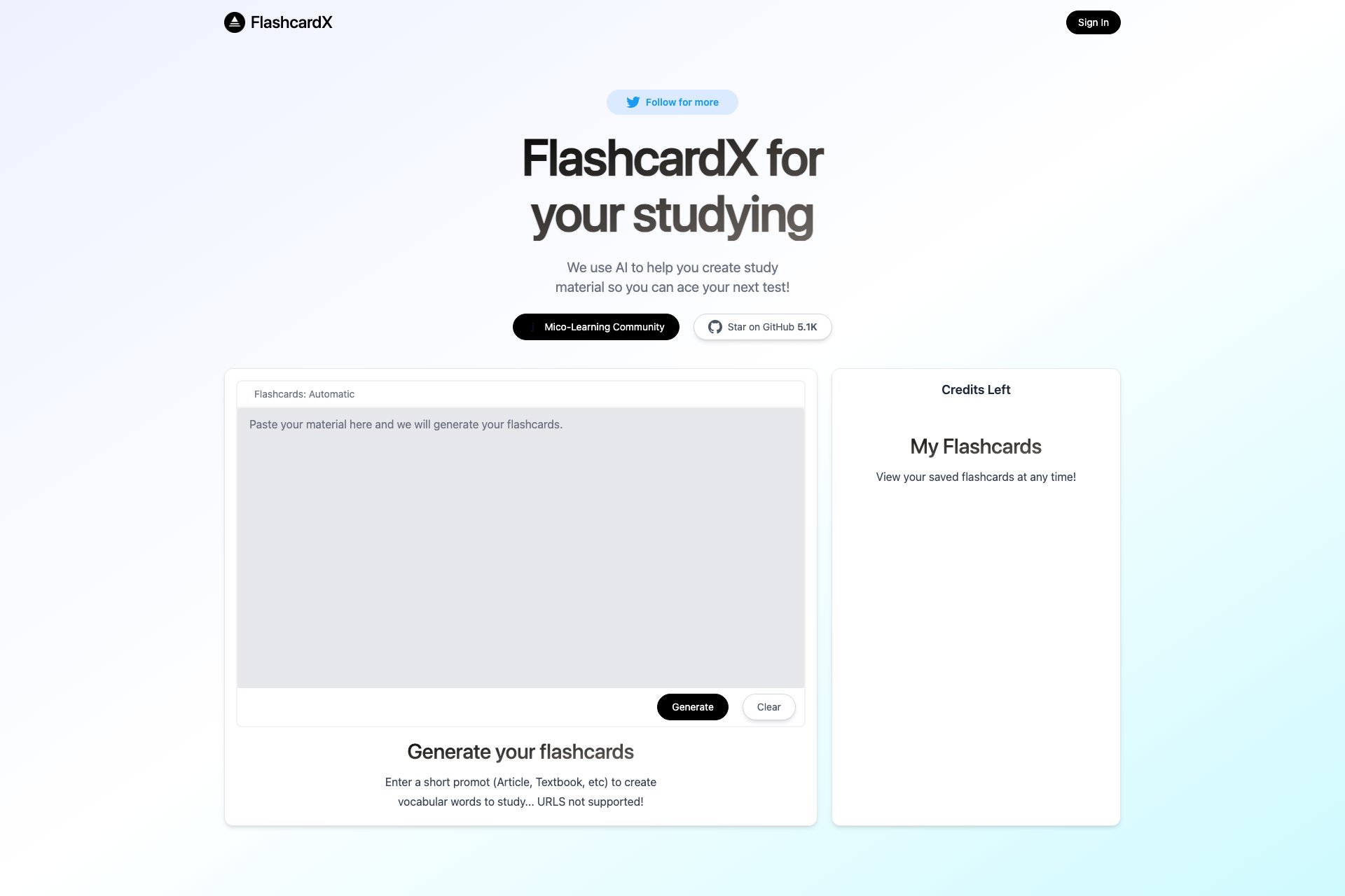 FlashcardX