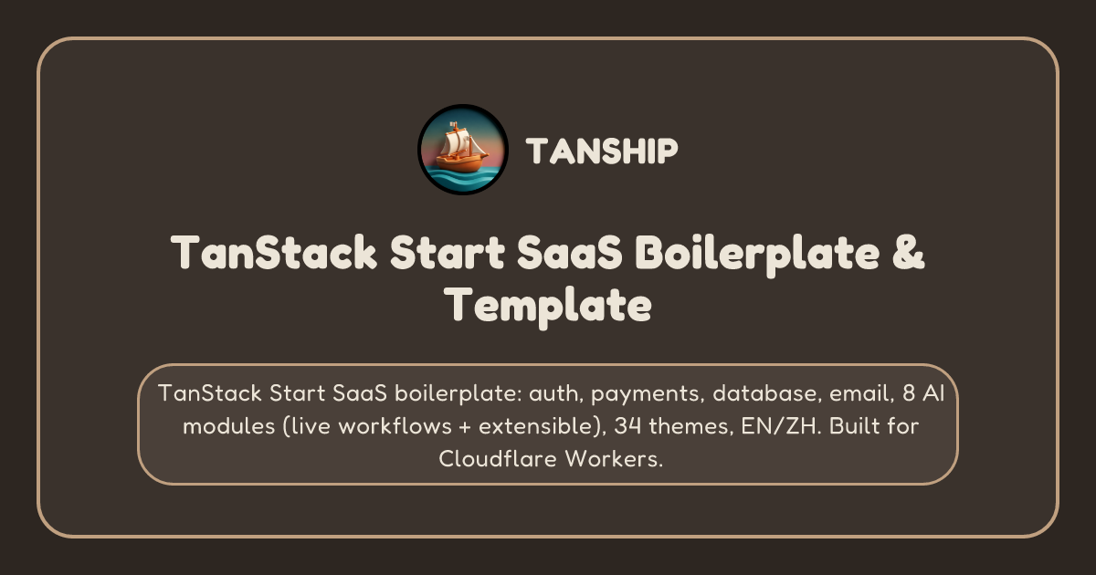 TanStack Start SaaS Boilerplate screenshot