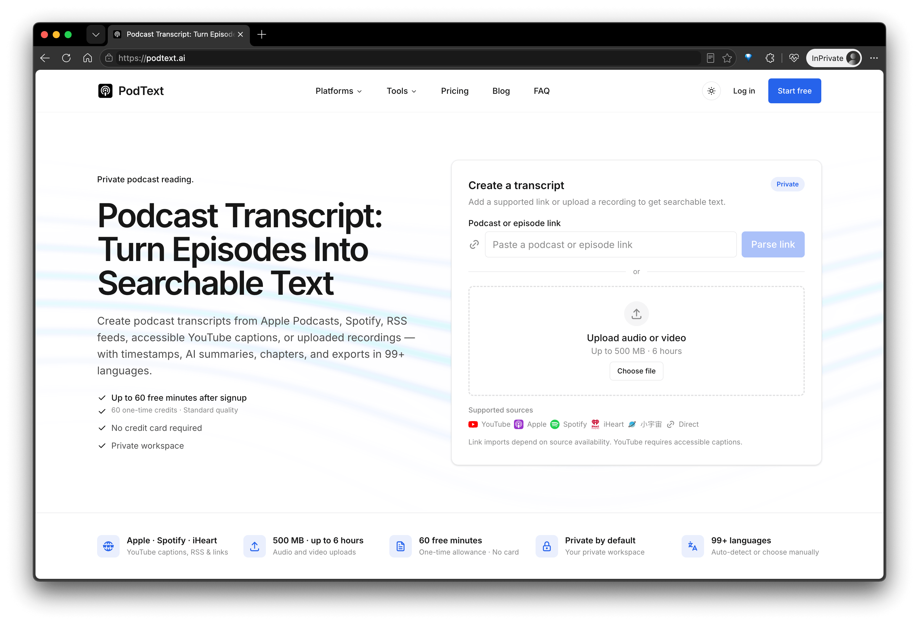PodText screenshot
