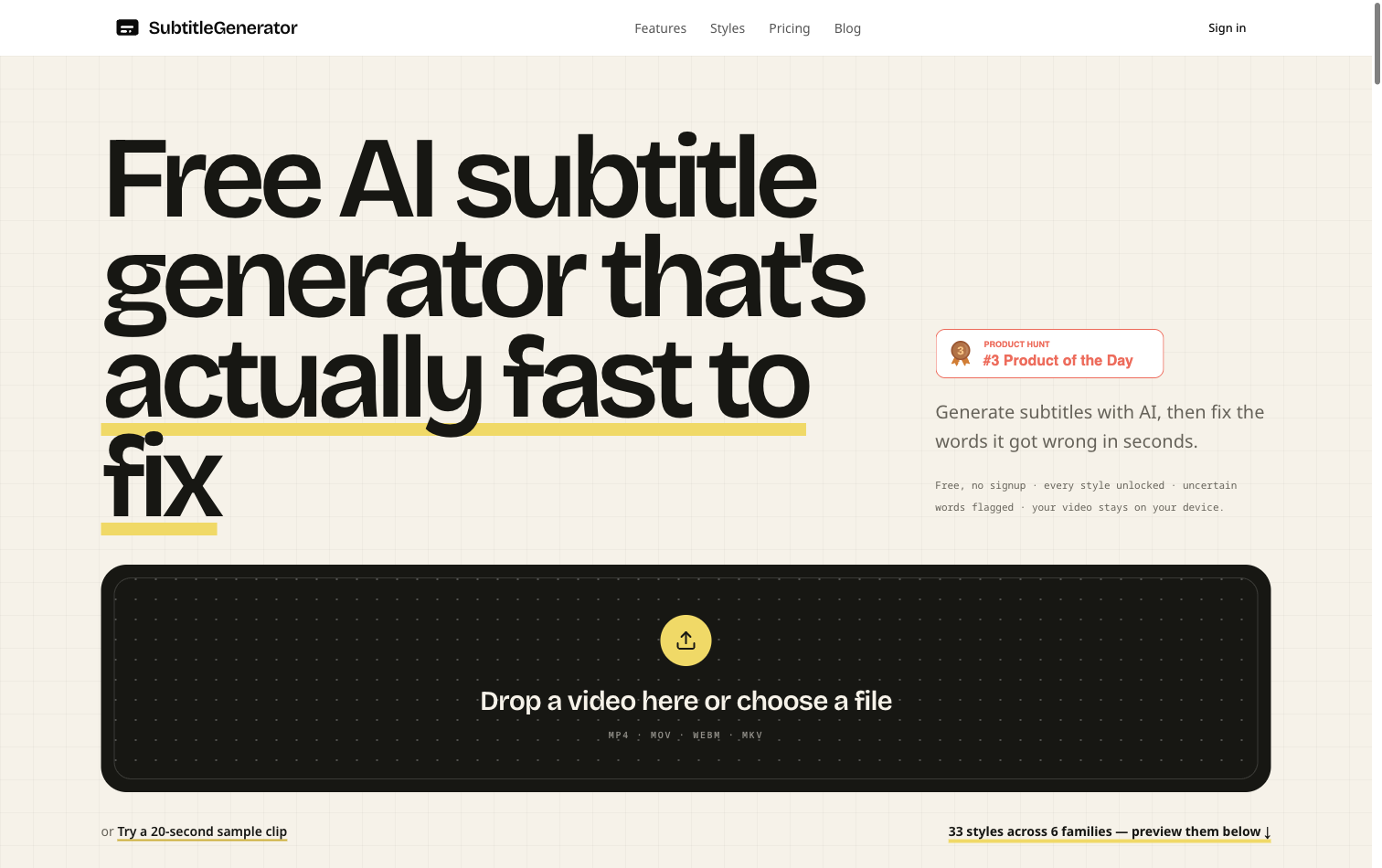 SubtitleGenerator screenshot