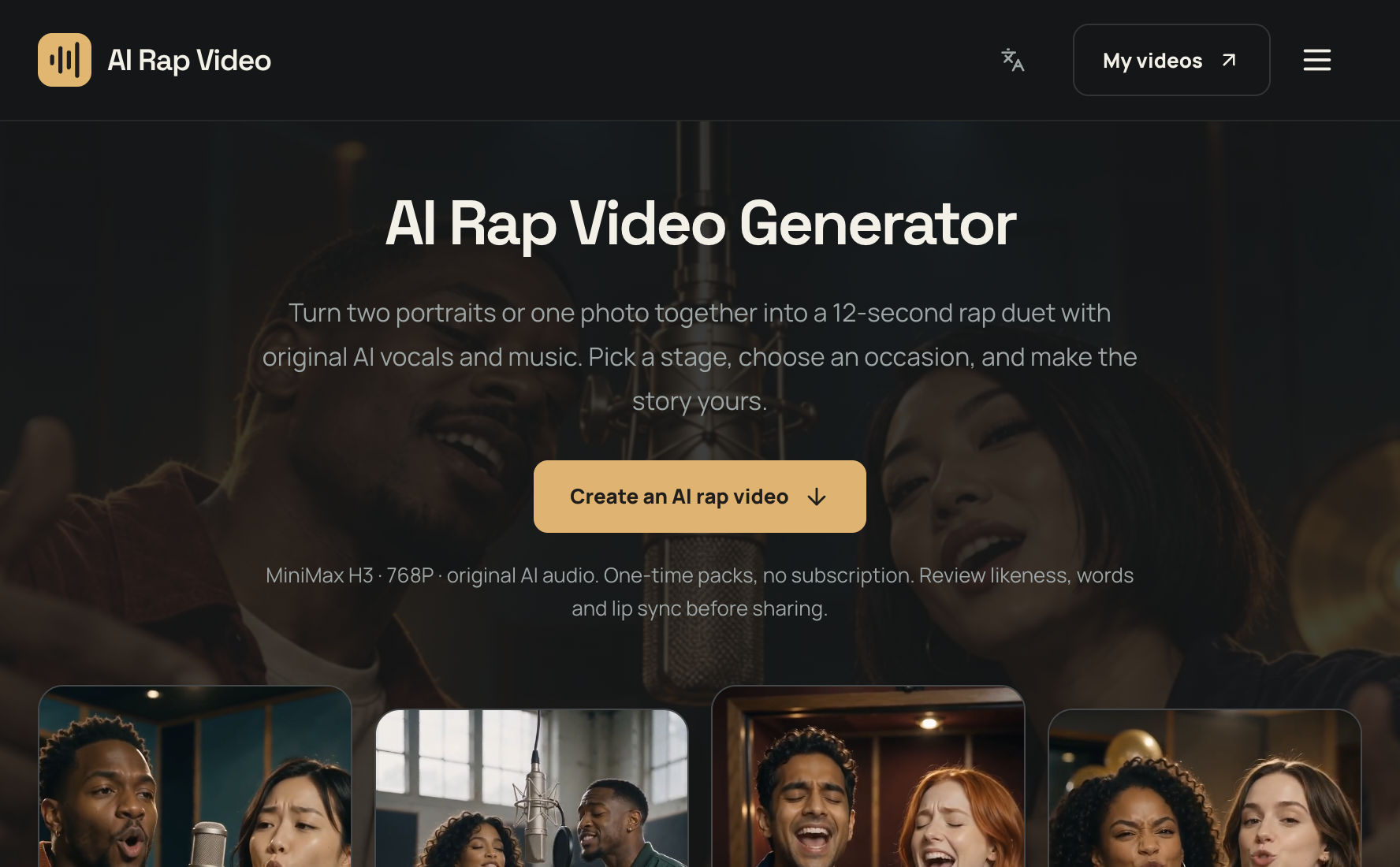 AI Rap Video screenshot