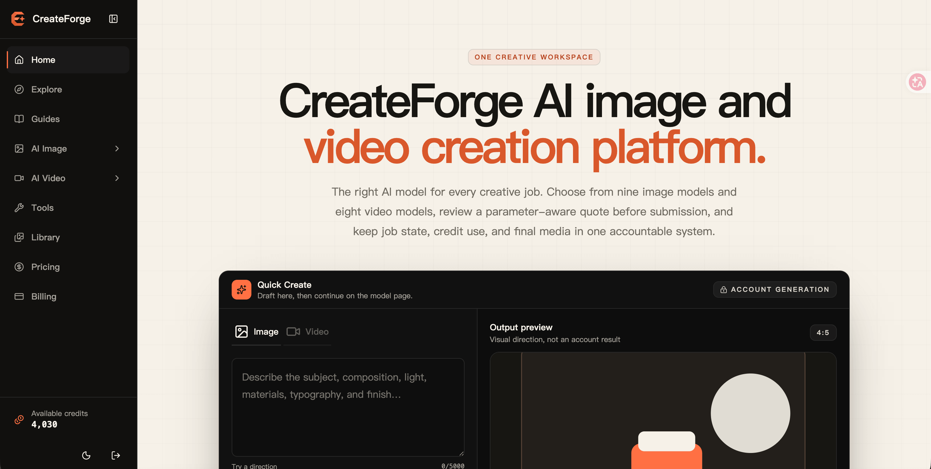 CreateForge AI screenshot