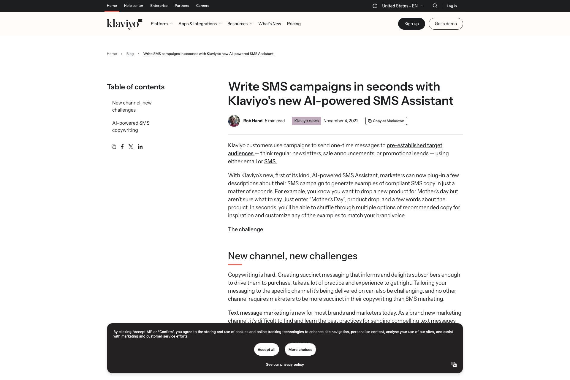 Klaviyo SMS Assistant