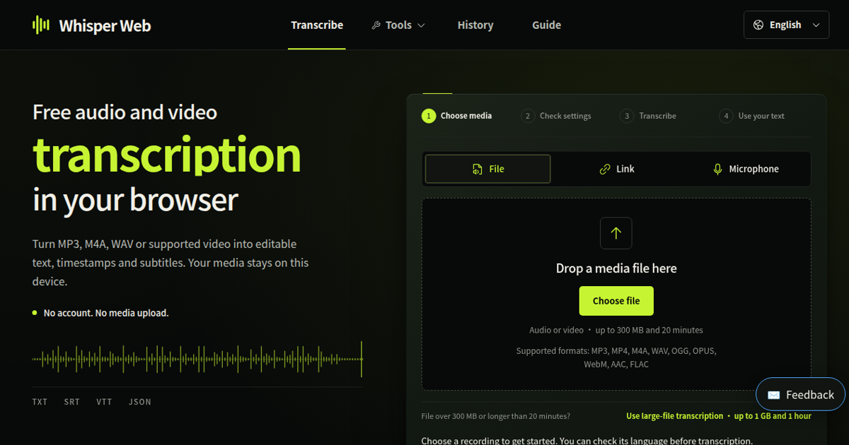 Whisper Web screenshot