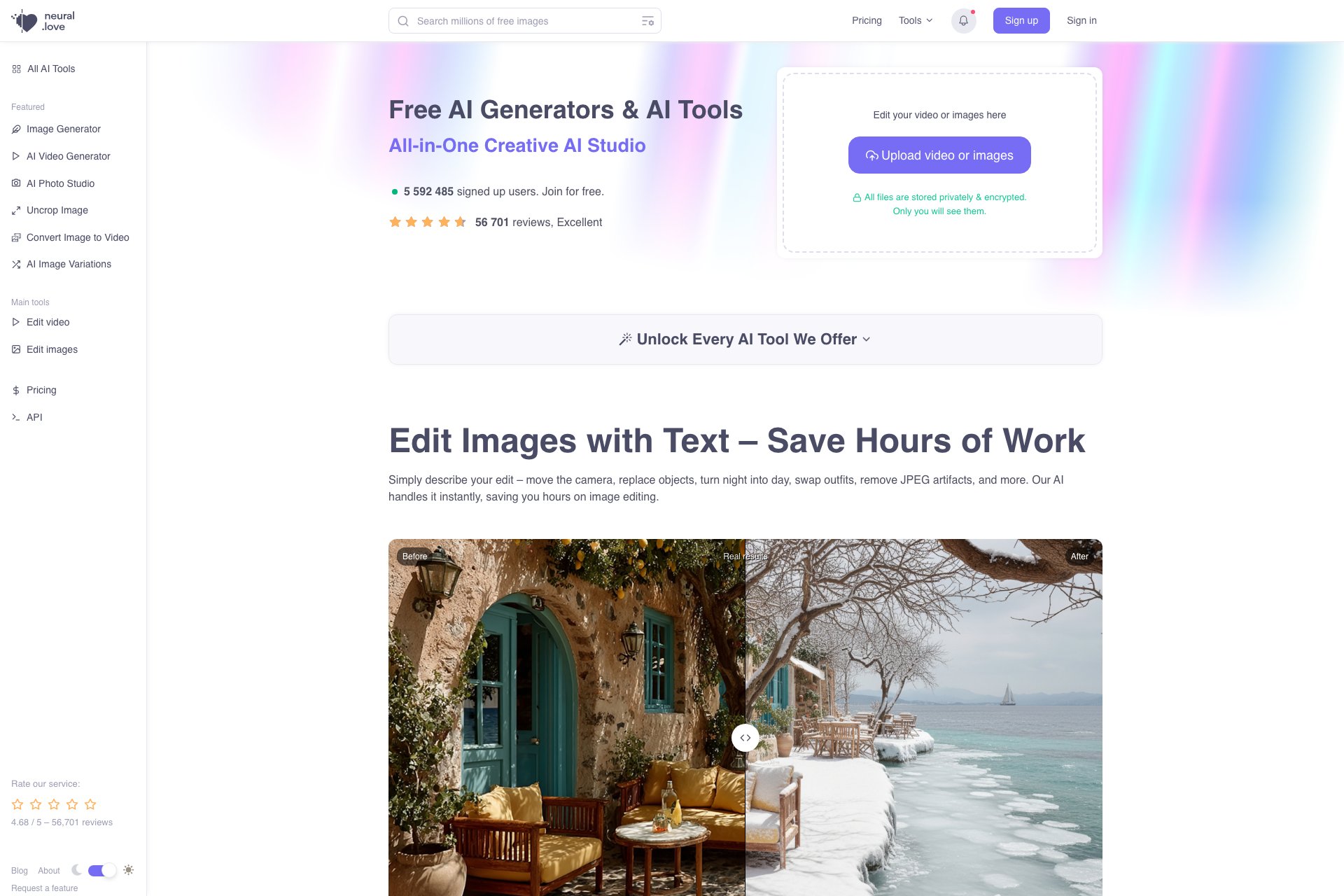 Neural.love Art Generator