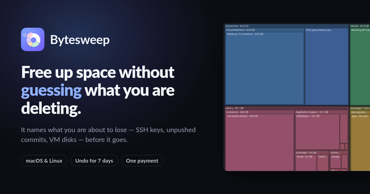 Bytesweep screenshot