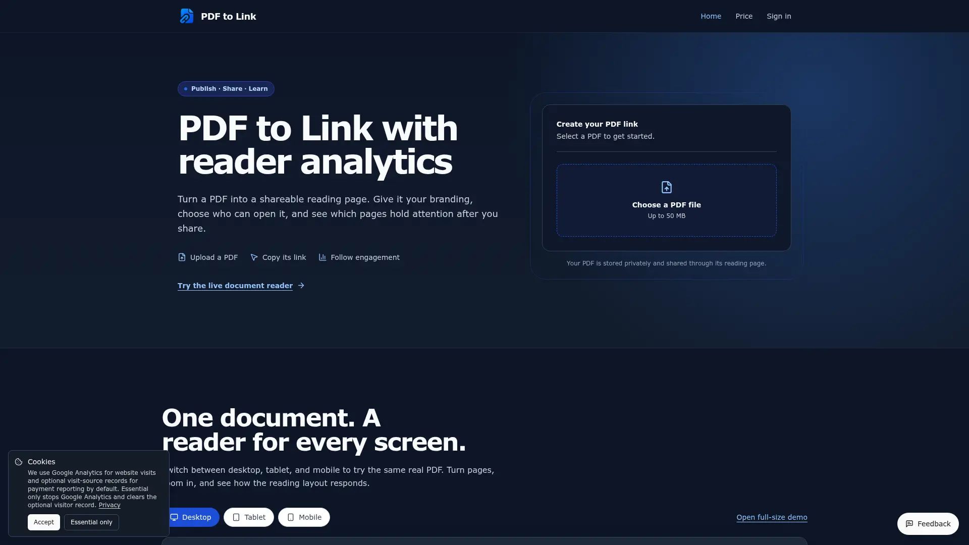 PDF to Link screenshot