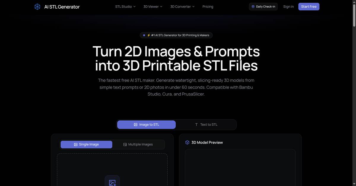 AI STL Generator screenshot