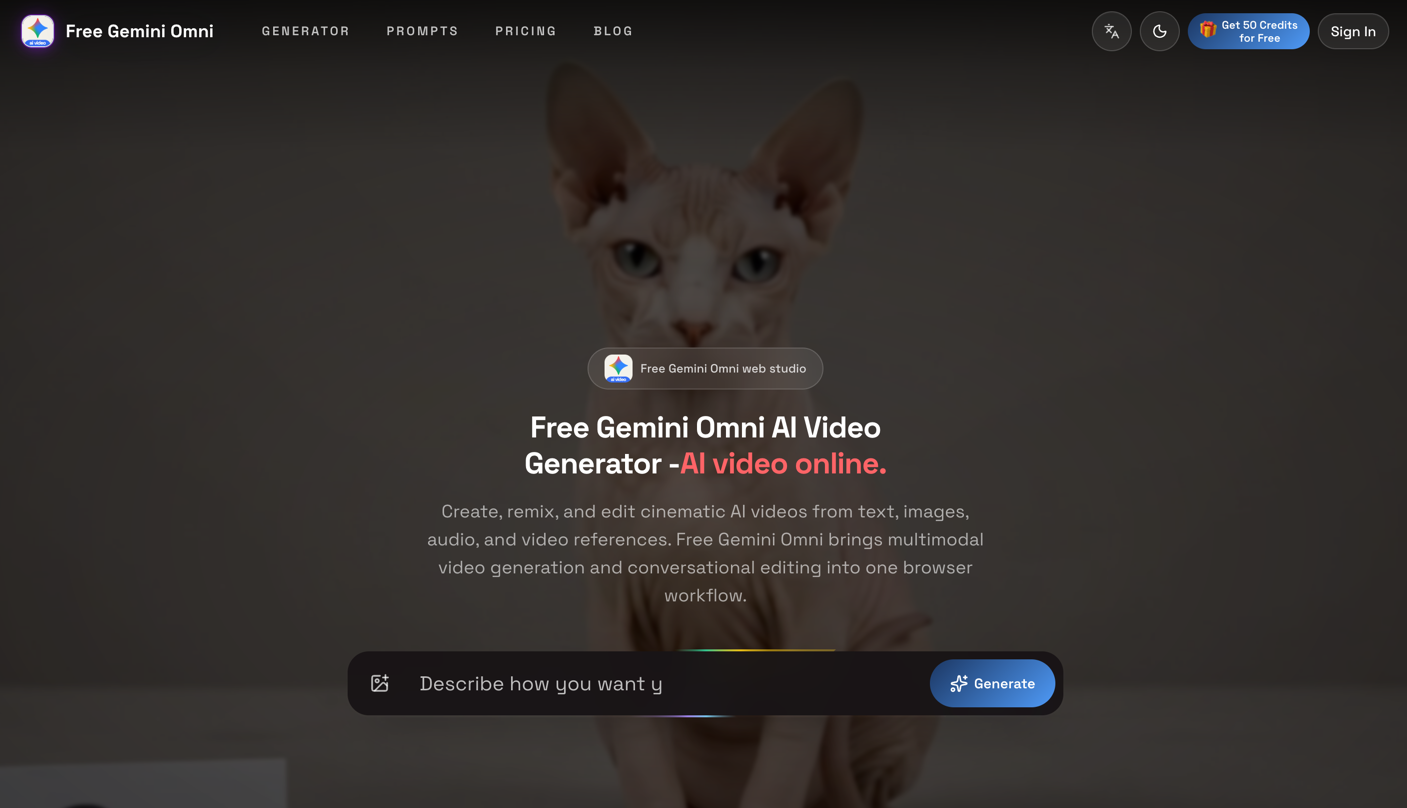 Free Gemini Omni screenshot